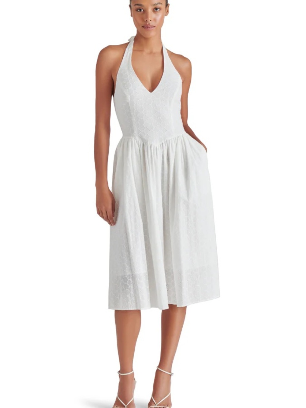 NWT Steve Madden Ressi White Halter Dress Size S